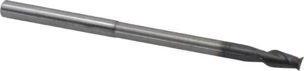 Accupro - 6mm, 12mm LOC, 6mm Shank Diam, 100mm OAL, 2 Flute, Solid Carbide Square End Mill - Single End, AlTiN Finish, Spiral Flute, 40° Helix, Centercutting, Right Hand Cut, Right Hand Flute - Exact Tool & Supply