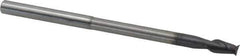 Accupro - 6mm, 12mm LOC, 6mm Shank Diam, 100mm OAL, 2 Flute, Solid Carbide Square End Mill - Single End, AlTiN Finish, Spiral Flute, 40° Helix, Centercutting, Right Hand Cut, Right Hand Flute - Exact Tool & Supply