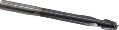 Accupro - 10mm, 18mm LOC, 10mm Shank Diam, 120mm OAL, 2 Flute, Solid Carbide Square End Mill - Single End, AlTiN Finish, Spiral Flute, 40° Helix, Centercutting, Right Hand Cut, Right Hand Flute - Exact Tool & Supply