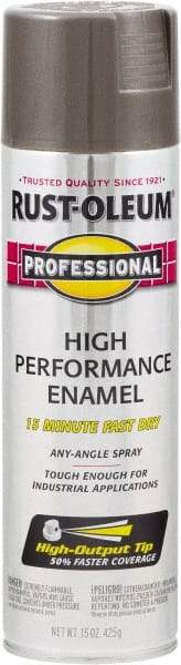 Rust-Oleum - Dark Machinery Gray, Gloss, Rust Proof Enamel Spray Paint - 14 Sq Ft per Can, 15 oz Container, Use on Multipurpose - Exact Tool & Supply