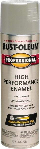 Rust-Oleum - Light Machinery Gray, Gloss, Rust Proof Enamel Spray Paint - 14 Sq Ft per Can, 15 oz Container, Use on Multipurpose - Exact Tool & Supply