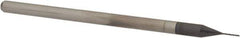 Accupro - 0.01", 0.015" LOC, 1/8" Shank Diam, 2-1/2" OAL, 3 Flute, Solid Carbide Square End Mill - Single End, AlTiN Finish, Spiral Flute, 30° Helix, Centercutting, Right Hand Cut, Right Hand Flute, Series Miniature - Exact Tool & Supply