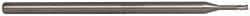 Accupro - 0.055", 0.082" LOC, 1/8" Shank Diam, 2-1/2" OAL, 3 Flute, Solid Carbide Square End Mill - Single End, Uncoated, Spiral Flute, 30° Helix, Centercutting, Series Miniature - Exact Tool & Supply