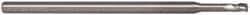Accupro - 0.09", 0.135" LOC, 1/8" Shank Diam, 2-1/2" OAL, 3 Flute, Solid Carbide Square End Mill - Single End, Uncoated, Spiral Flute, 30° Helix, Centercutting, Series Miniature - Exact Tool & Supply