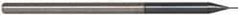 Accupro - 0.01", 0.015" LOC, 1/8" Shank Diam, 2-1/2" OAL, 3 Flute, Solid Carbide Square End Mill - Single End, AlTiN Finish, Spiral Flute, 30° Helix, Centercutting, Right Hand Cut, Right Hand Flute, Series Miniature - Exact Tool & Supply