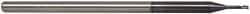 Accupro - 0.04", 0.06" LOC, 1/8" Shank Diam, 2-1/2" OAL, 3 Flute, Solid Carbide Square End Mill - Single End, AlTiN Finish, Spiral Flute, 30° Helix, Centercutting, Series Miniature - Exact Tool & Supply