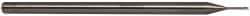 Accupro - 0.025", 0.037" LOC, 1/8" Shank Diam, 2-1/2" OAL, 3 Flute, Solid Carbide Square End Mill - Single End, Uncoated, Spiral Flute, 30° Helix, Centercutting, Series Miniature - Exact Tool & Supply