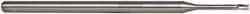 Accupro - 0.06", 0.09" LOC, 1/8" Shank Diam, 2-1/2" OAL, 3 Flute, Solid Carbide Square End Mill - Single End, Uncoated, Spiral Flute, 30° Helix, Centercutting, Series Miniature - Exact Tool & Supply