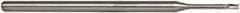 Accupro - 0.06", 0.09" LOC, 1/8" Shank Diam, 2-1/2" OAL, 3 Flute, Solid Carbide Square End Mill - Single End, Uncoated, Spiral Flute, 30° Helix, Centercutting, Series Miniature - Exact Tool & Supply