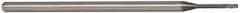 Accupro - 0.05", 0.075" LOC, 1/8" Shank Diam, 2-1/2" OAL, 3 Flute, Solid Carbide Square End Mill - Single End, AlTiN Finish, Spiral Flute, 30° Helix, Centercutting, Series Miniature - Exact Tool & Supply