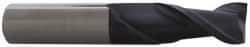 Accupro - 7/16", 1" LOC, 7/16" Shank Diam, 6" OAL, 2 Flute, Solid Carbide Square End Mill - Single End, AlTiN Finish, Spiral Flute, 40° Helix, Centercutting, Right Hand Cut, Right Hand Flute - Exact Tool & Supply