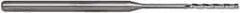 Accupro - 0.06", 1/2" LOC, 1/8" Shank Diam, 2-1/2" OAL, 3 Flute, Solid Carbide Square End Mill - Single End, Uncoated, Spiral Flute, 30° Helix, Centercutting, Series Miniature - Exact Tool & Supply