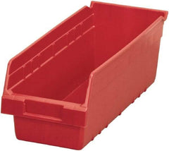 Akro-Mils - 17-7/8" Deep, Red Polymer Hopper Shelf Bin - 6" High x 6-5/8" Wide x 17-7/8" Long - Exact Tool & Supply