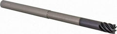 Accupro - 3/8", 1/2" LOC, 3/8" Shank Diam, 6" OAL, 7 Flute, Solid Carbide Square End Mill - Single End, AlTiN Finish, Spiral Flute, 37.50° Helix, Centercutting, Right Hand Cut, Right Hand Flute - Exact Tool & Supply