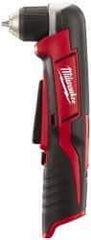 Milwaukee Tool - 12 Volt 3/8" Chuck Right Angle Handle Cordless Drill - 0-800 RPM, Keyless Chuck, Reversible, Lithium-Ion Batteries Not Included - Exact Tool & Supply