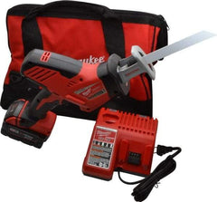 Milwaukee Tool - 18V, 0 to 3,000 SPM, Cordless Reciprocating Saw - 3/4" Stroke Length, 13" Saw Length, 1 Lithium-Ion Battery Included - Exact Tool & Supply