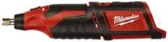 Milwaukee Tool - 12 Volt, Cordless Rotary Tool Kit - 5,000 to 32,000 RPM, Battery Not Included - Exact Tool & Supply