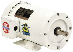 US Motors - 1/2 hp, TEFC Enclosure, No Thermal Protection, 1,725 RPM, 115/230 Volt, 60 Hz, Single Phase Permanent Split Capacitor (PSC) Motor - Exact Tool & Supply