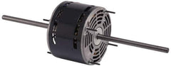 US Motors - 1/8 hp, OPAO Enclosure, Auto Thermal Protection, 1,075 RPM, 115 Volt, 60 Hz, Single Phase Permanent Split Capacitor (PSC) Motor - Size 48YZ Frame, Hub Mount, 3 Speed, Sleeve Bearings, 2.1 Full Load Amps, B Class Insulation, CCW Lead End - Exact Tool & Supply