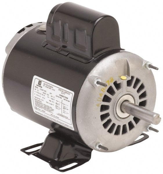 US Motors - 1 hp, ODP Enclosure, No Thermal Protection, 3,450 RPM, 115/208-230 Volt, 60 Hz, Single Phase Permanent Split Capacitor (PSC) Motor - Exact Tool & Supply