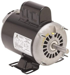 US Motors - 7-1/2 hp, ODP Enclosure, No Thermal Protection, 1,730 RPM, 230 Volt, 60 Hz, Single Phase Permanent Split Capacitor (PSC) Motor - Size 215T Frame, Rigid Mount, 1 Speed, Ball Bearings, 35.5 Full Load Amps, F Class Insulation - Exact Tool & Supply