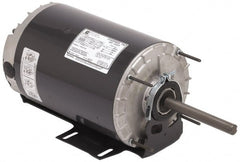 US Motors - 1.5 hp, TENV Enclosure, Auto Thermal Protection, 1,075 RPM, 208-230/460 Volt, 60 Hz, Single Phase Permanent Split Capacitor (PSC) Motor - Exact Tool & Supply