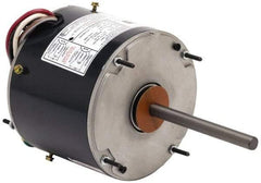 US Motors - 1/3 hp, TEAO Enclosure, Auto Thermal Protection, 825 RPM, 208-230 Volt, 60 Hz, Single Phase Permanent Split Capacitor (PSC) Motor - Size 48Y Frame, Stud Mount, 2 Speed, Ball Bearings, 1.9/1.2 Full Load Amps, B Class Insulation, Reversible - Exact Tool & Supply