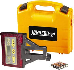 Johnson Level & Tool - Laser Level 4 AA Batteries, Laser Detector - Use With Red Beam Rotary Laser - Exact Tool & Supply