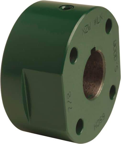 TB Wood's - 2-3/8" Bore, 5/8" x 5/16" Keyway Width x Depth, 4-3/8" Hub, 10 Flexible Coupling Hub - 4-3/8" OD, 2-11/32" OAL, Cast Iron, Order 2 Hubs, 2 Flanges & 1 Sleeve for Complete Coupling - Exact Tool & Supply