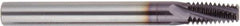 Regal Cutting Tools - 1 - 11-1/2 to 2 - 11-1/2 NPTF, 0.62" Cutting Diam, 4 Flute, Solid Carbide Helical Flute Thread Mill - Internal/External Thread, 1-1/8" LOC, 4" OAL, 5/8" Shank Diam - Exact Tool & Supply