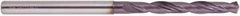 National Twist Drill - 17/64" 140° Solid Carbide Jobber Drill - AlTiN Finish, Right Hand Cut, Spiral Flute, Straight Shank, 4-19/64" OAL - Exact Tool & Supply