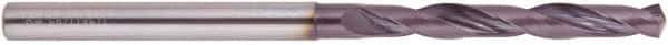 National Twist Drill - 10.2mm 140° Solid Carbide Jobber Drill - AlTiN Finish, Right Hand Cut, Spiral Flute, Straight Shank, 118mm OAL - Exact Tool & Supply