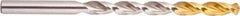 National Twist Drill - 5/16" 130° Cobalt Jobber Drill - TiN Finish, Right Hand Cut, Spiral Flute, Straight Shank, 4-1/2" OAL - Exact Tool & Supply