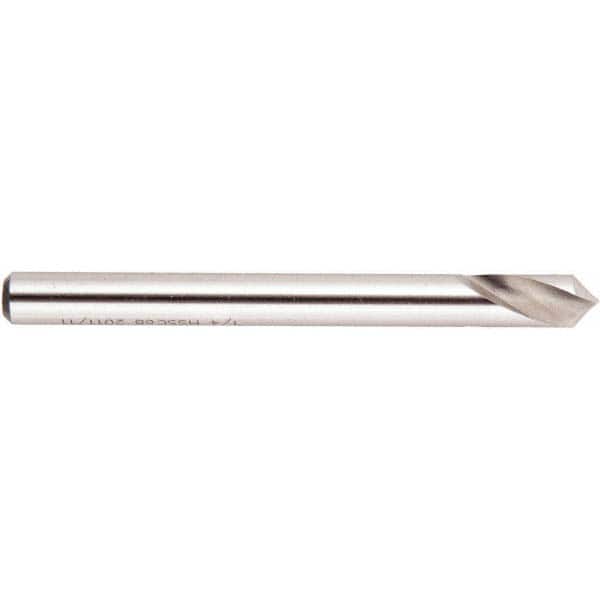 National Twist Drill - 1" Body Diam, 90°, 6-3/16" OAL, Cobalt Spotting Drill - Exact Tool & Supply