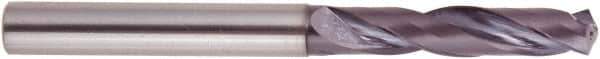 National Twist Drill - 9.2mm 140° Solid Carbide Jobber Drill - AlTiN Finish, Right Hand Cut, Spiral Flute, Straight Shank, 89mm OAL - Exact Tool & Supply