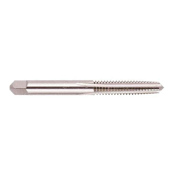 Regal Cutting Tools - #10-24 UNC 2B 4 Flute Bright Finish Solid Carbide Straight Flute Standard Hand Tap - Plug, Right Hand Thread, 2-3/8" OAL, 7/8" Thread Length, H3 Limit, Oversize - Exact Tool & Supply