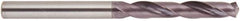 National Twist Drill - 4.6mm 140° Solid Carbide Jobber Drill - AlTiN Finish, Right Hand Cut, Spiral Flute, Straight Shank, 58mm OAL - Exact Tool & Supply