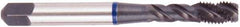 Regal Cutting Tools - 1-1/8 - 7 UNC 4 Flute 3B Bottoming Spiral Flute Tap - Vanadium High Speed Steel, Oxide Finish, Right Hand Flute, Right Hand Thread, H4, Series Triple Crown - Exact Tool & Supply