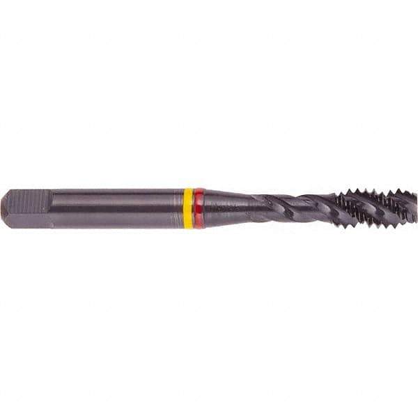 Regal Cutting Tools - #5-44 UNF 3 Flute Bottoming Spiral Flute Tap - Powdered Metal, Oxide Finish, Right Hand Flute, Right Hand Thread, H3, Series Triple Crown - Exact Tool & Supply