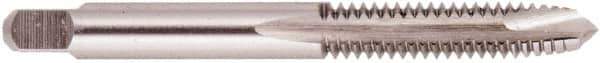 Regal Cutting Tools - #10-32 UNF, 2 Flute, Bright Finish, High Speed Steel Spiral Point Tap - Plug Chamfer, Right Hand Thread, 2-3/8" OAL, 7/8" Thread Length, 0.194" Shank Diam, 2B Class of Fit - Exact Tool & Supply
