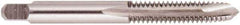 Regal Cutting Tools - M8x1.25 Metric, 2 Flute, Bright Finish, High Speed Steel Spiral Point Tap - Plug Chamfer, Right Hand Thread, 2-23/32" OAL, 1-1/8" Thread Length, 0.318" Shank Diam - Exact Tool & Supply