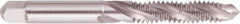 Regal Cutting Tools - 1/4-28 UNF 3 Flute 3B Plug Spiral Flute Tap - High Speed Steel, Bright Finish, 2-1/2" OAL, Right Hand Flute, Right Hand Thread, H3 - Exact Tool & Supply