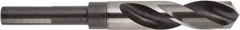 National Twist Drill - 1-5/64" Drill, 118° Point, High Speed Steel Silver Deming & Reduced Shank Drill Bit - Bright Finish, 6" OAL, Flats on Shank, 3" Flute Length, Right Hand Cut, Spiral Flute - Exact Tool & Supply