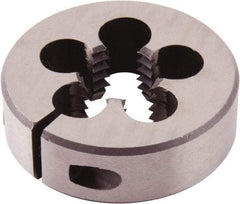 Regal Cutting Tools - M3.5x0.60 Metric Coarse Thread, High Speed Steel Round Die - 3/8" Thick, Right Hand Thread, Adjustable - Exact Tool & Supply