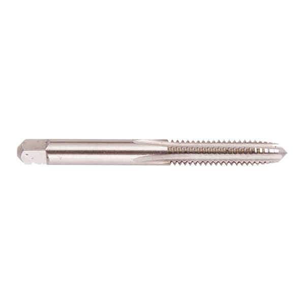 Regal Cutting Tools - #10-48 UNS 4 Flute Bright Finish High Speed Steel Straight Flute Standard Hand Tap - Taper, Right Hand Thread, 2-3/8" OAL, 7/8" Thread Length, H2 Limit, Oversize - Exact Tool & Supply