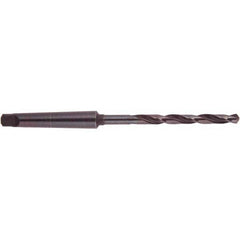 National Twist Drill - 2-1/32", 5MT 118° Point High Speed Steel Taper Shank Drill Bit - Exact Tool & Supply
