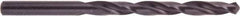 National Twist Drill - 11/32" 135° High Speed Steel Jobber Drill - Oxide Finish, Right Hand Cut, Spiral Flute, Straight Shank, 4-3/4" OAL, Split Point - Exact Tool & Supply
