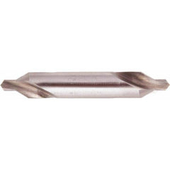National Twist Drill - #0 Plain Cut 60° Incl Angle High Speed Steel Combo Drill & Countersink - Exact Tool & Supply