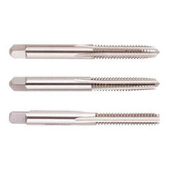 Regal Cutting Tools - 3/8-16 UNC, 4 Flute, Bottoming, Plug & Taper, Uncoated, Uncoated Finish, High Speed Steel Tap Set - 2-15/16" OAL, 1-1/4" Thread Length, 2B/3B Class of Fit - Exact Tool & Supply