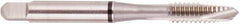 Regal Cutting Tools - M18x1.50 Metric, 3 Flute, Bright Finish, High Speed Steel Spiral Point Tap - Plug Chamfer, Right Hand Thread, 4-1/32" OAL, 1.083" Thread Length, 0.542" Shank Diam, Series Triple Crown - Exact Tool & Supply